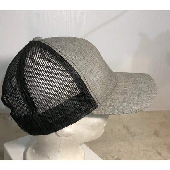 Oakley Mens Heathered Gray & Black Snapback Trucker Hat Mesh Back Adjustable - Picture 6 of 9